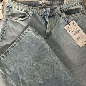 Zara wide leg low rise jeans